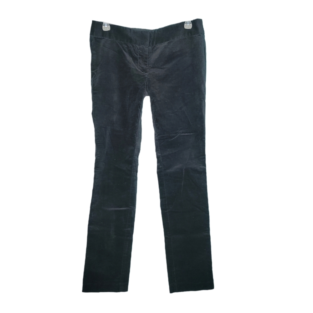 LOFT Petites Marisa Skinny Low Rise Black Velvet Women's Pants Size 2P